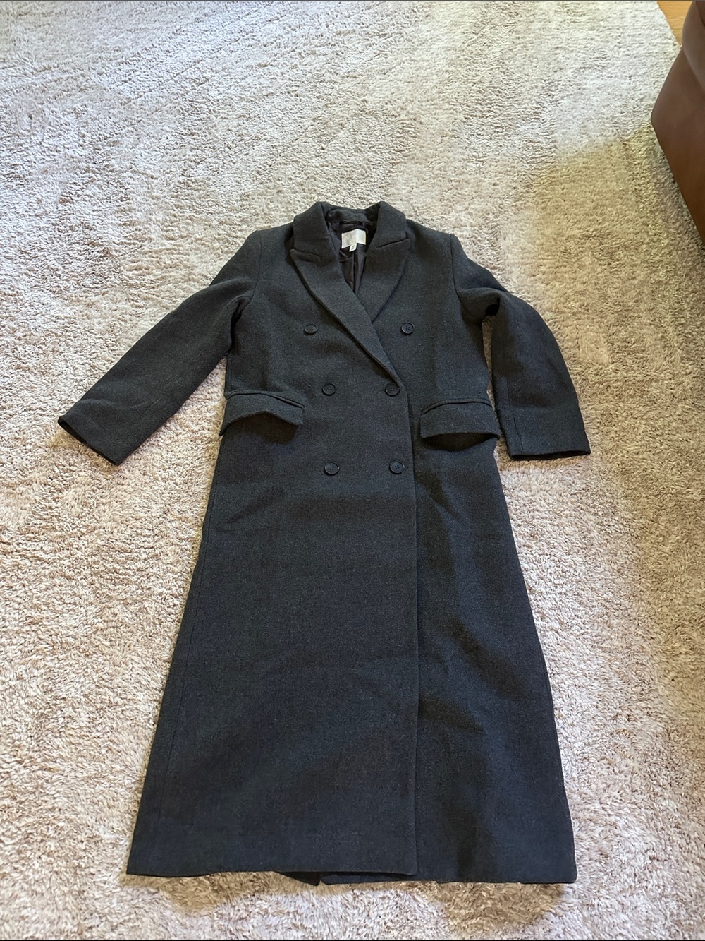 H&M Dark Gray Wool Blend Coat